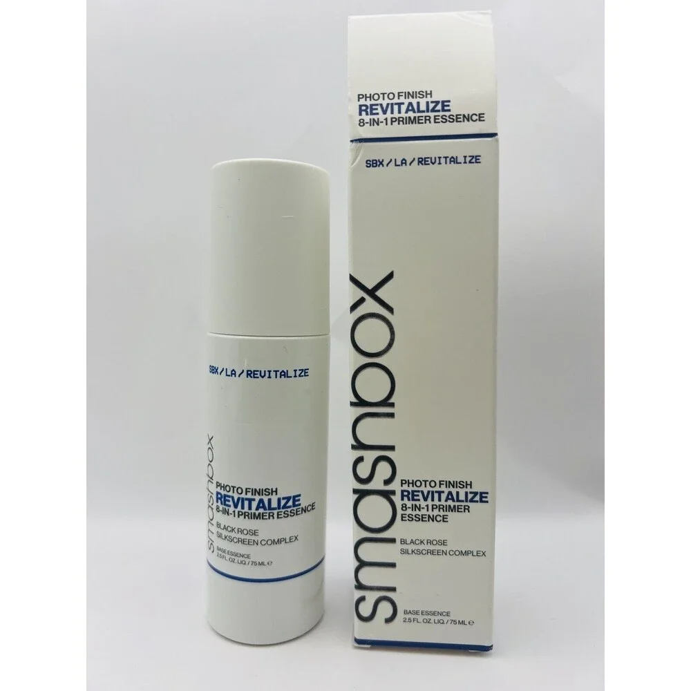 Smashbox Photo Finish Revitalize 8-in-1 Primer Essence NIB 75ml/2.5oz Black Rose